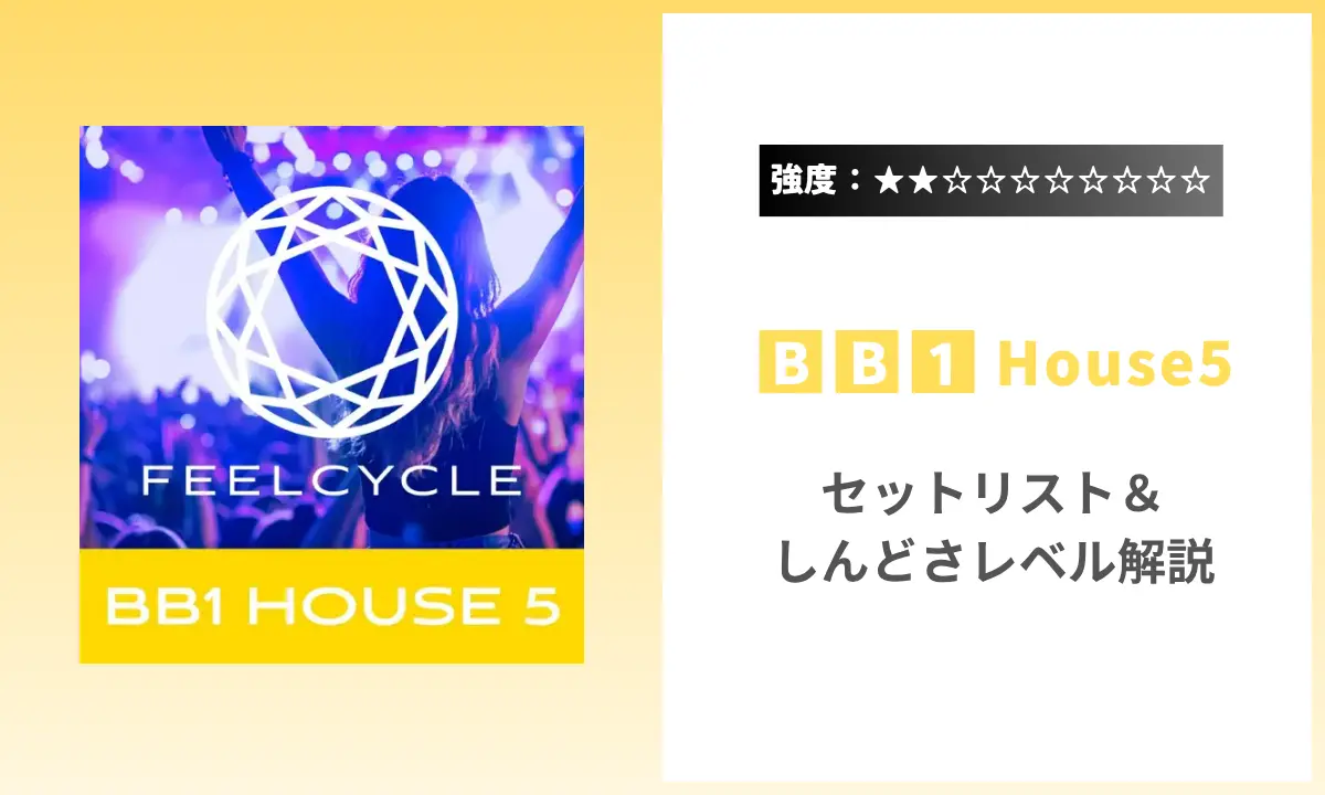 BB1 House5 強度 セットリスト しんどさ フィールサイクル